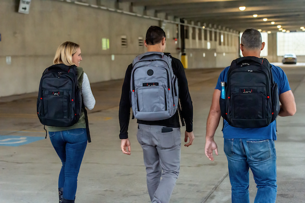 on an outing wearing bulletproof backpacks - safe and secure